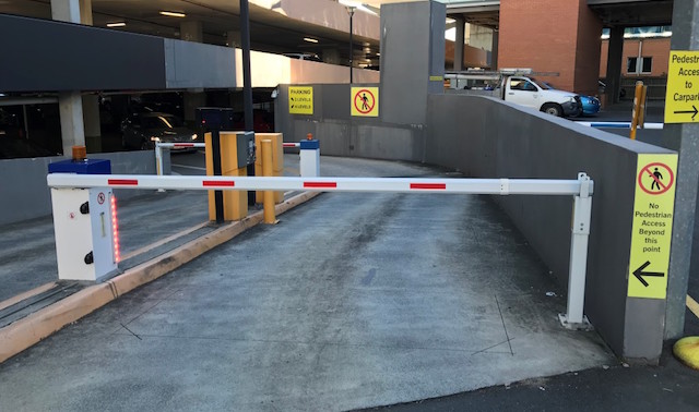 Dashou Boom Gate installé dans un parking en Australie
